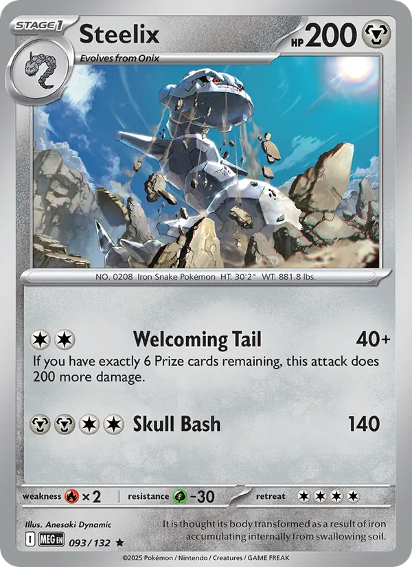 Steelix 093/132 – Mega Evolution Pokémon TCG