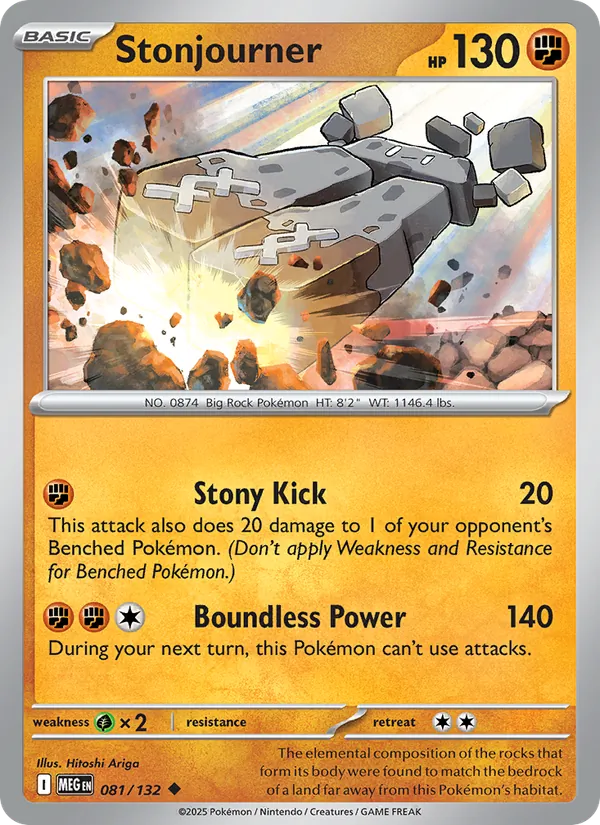 Stonjourner 081/132 – Mega Evolution Pokémon TCG