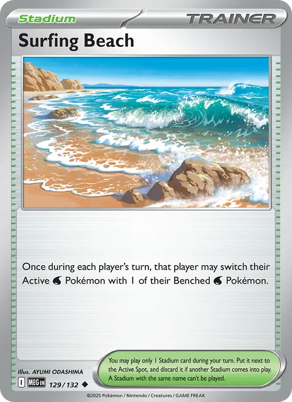 Surfing Beach 129/132 – Mega Evolution Pokémon TCG