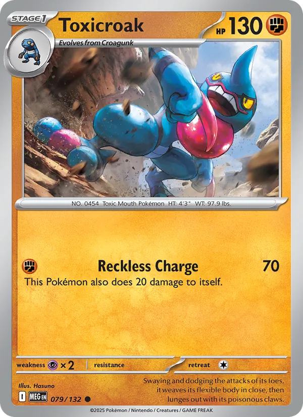 Toxicroak 079/132 – Mega Evolution Pokémon TCG