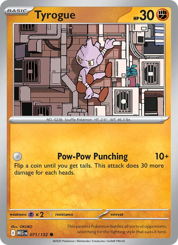 Tyrogue 071/132 – Mega Evolution Pokémon TCG