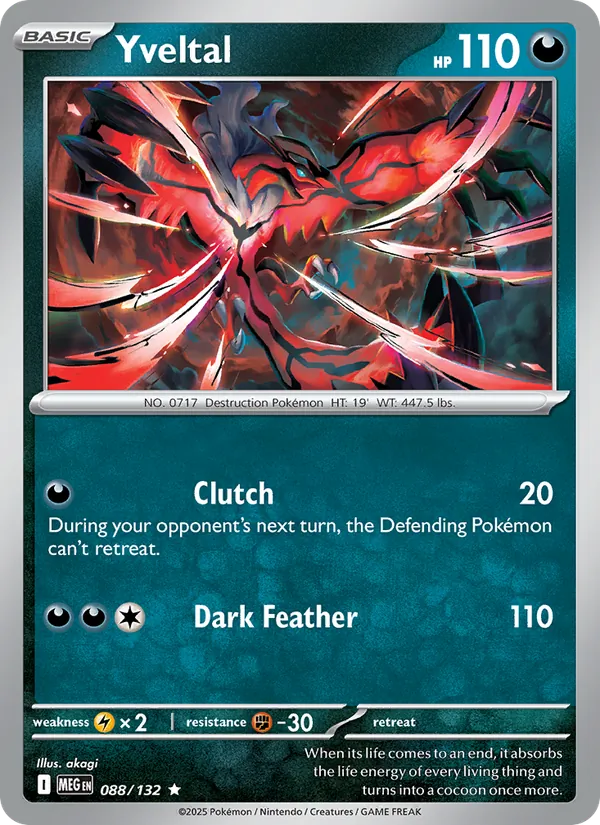 Yveltal 088/132 – Mega Evolution Pokémon TCG
